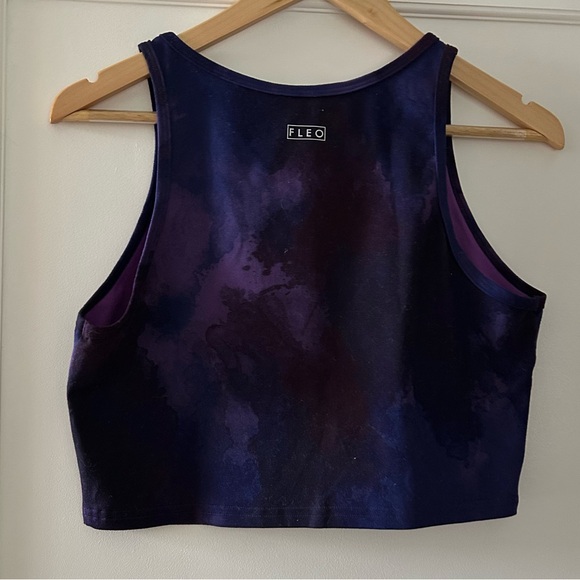Purple fleo tempo crop tank - Picture 2 of 3
